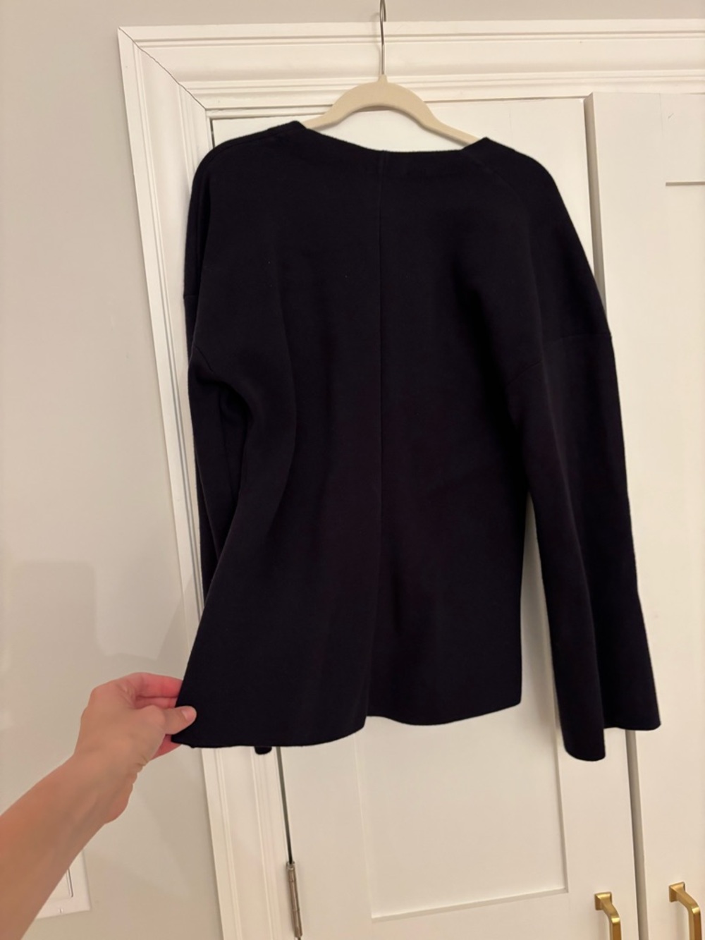 & Other Stories Navy Women's V-neck Wrap Sweater - Picture 3 of 3
